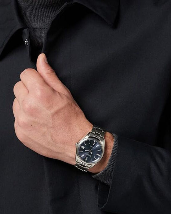 Seiko SUR371P1 Quartz Blue Dial Titanium Date Watch (SUR371P1)