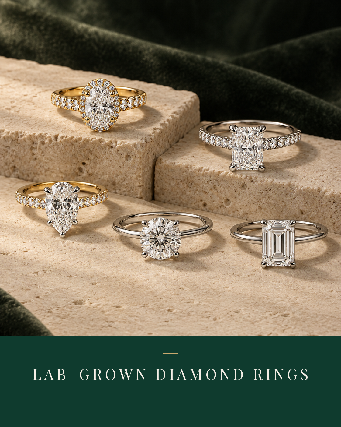 Lab-grown diamond rings