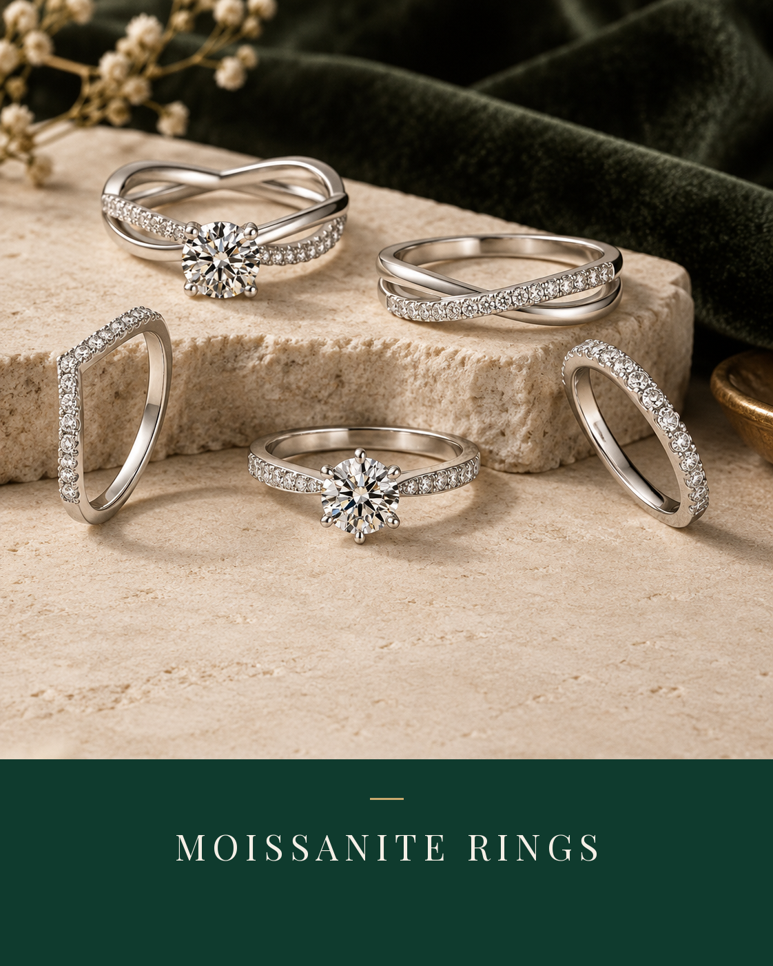 Moissanite rings
