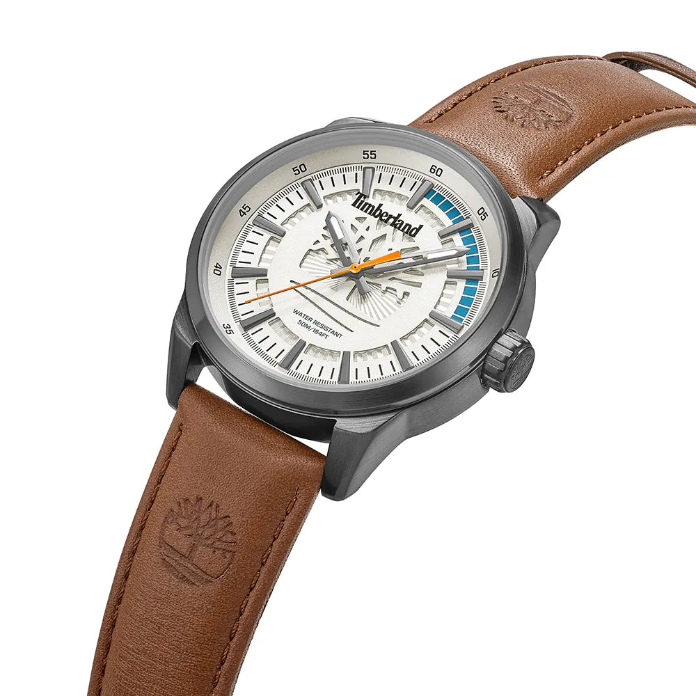 Timberland Lanigan Brown Leather Quartz Watch -TDWGA0083203 - Cassim & Co South Africa