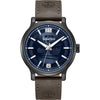 Timberland Driscoll Quartz Blue Dial Gunmetal Case Leather Strap Watch (TDWGA0094703)