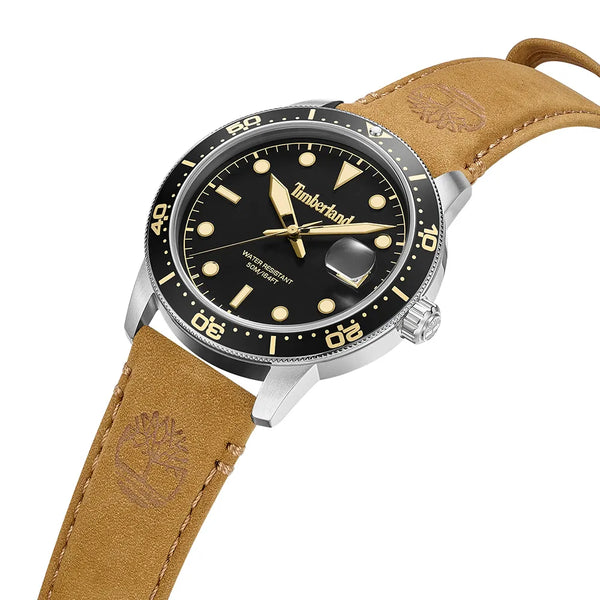 Timberland Black Dial Tan Nylon Strap - TDWGB00834X0 - Cassim & Co South Africa