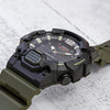 Casio HDC-700-3A Quartz Analog-Digital World Time Black Dial Olive Green Resin Watch (HDC-700-3A)
