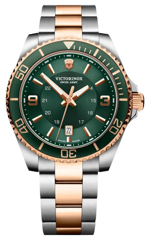 Victorinox Maverick 43mm Green Dial Two-Tone Quartz Watch 242008