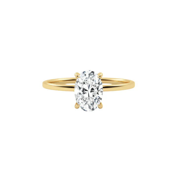 9ct Yellow Gold 2ct Oval Lab Grown Diamond Ring