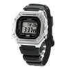 Casio W-218HM Illuminator Quartz Digital Chronograph Alarm Silver Case 50M Water Resistant Watch (W-218HM-7AVDF)