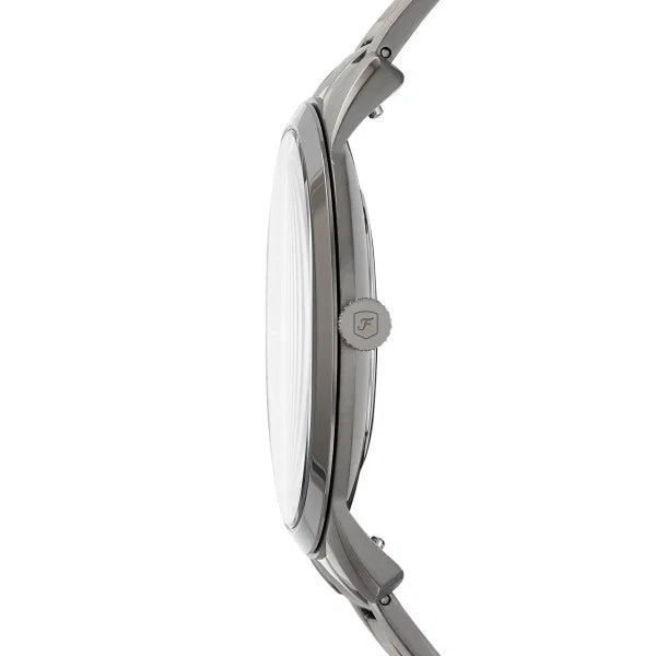 Fossil Minimalist Quartz Grey Dial Smoke Stainless Steel Watch (FS5459)