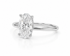 9ct White Gold 2ct Oval Lab Grown Diamond Ring