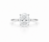 9ct White Gold 2ct Oval Lab Grown Diamond Ring