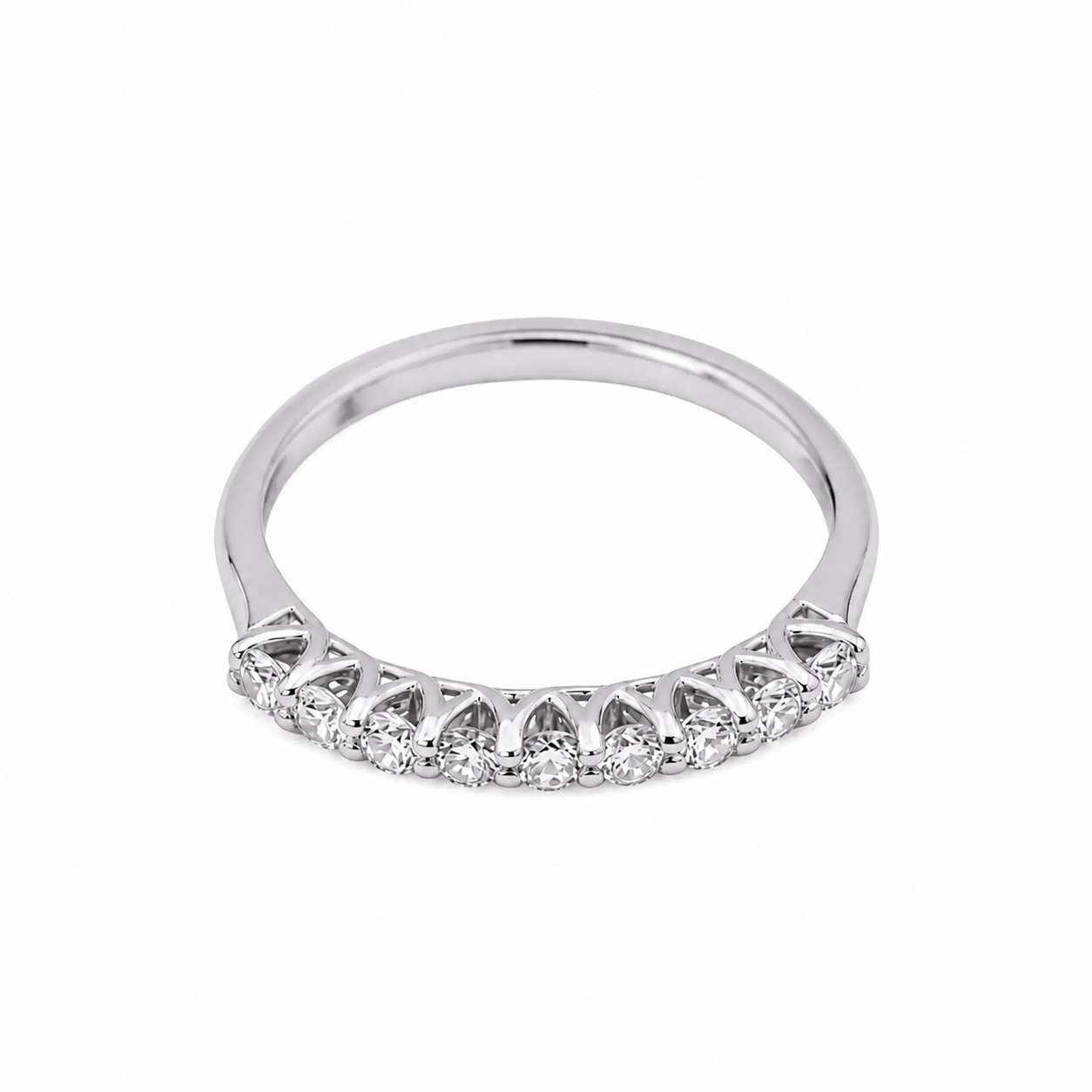 9ct White Gold Eternity Lab Grown Diamond Ring