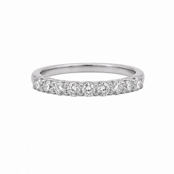 9ct white gold eternity ring with lab grown diamonds in prong setting - Cassim & Co Johannesburg