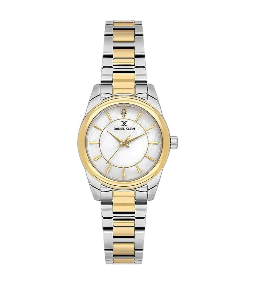 Daniel Klein Premium DK.1.13929-4 women's watch with mother-of-pearl dial and two-tone stainless steel bracelet