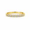 9ct yellow gold eternity ring with lab grown round brilliant diamonds in prong setting