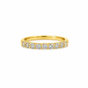 9ct yellow gold eternity ring with lab grown round brilliant diamonds in prong setting