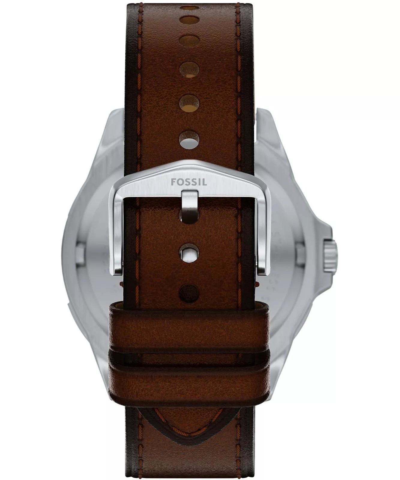 Fossil Garrett Quartz Multifunction Green Dial Brown Leather Watch (FS6147)