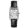 Front view: “Michel Herbelin Art Deco 10638/08 — front view, 30×35.5 mm 316L stainless-steel tonneau case, antique-white target dial.”