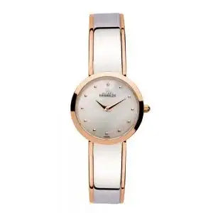 Michel Herbelin M-Band 17056/BTR19 ladies watch with rose gold PVD case, mother-of-pearl dial, and integrated stainless steel bracelet