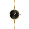 Michel Herbelin Fil 17206/BP14 ladies quartz watch with 26mm yellow gold PVD case, black sunray dial, and integrated bangle bracelet