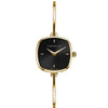 “Michel Herbelin FIL 17207/BP14 — front view, 24×24 mm yellow-gold PVD square case with sunray black dial”