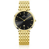 “Michel Herbelin Epsilon 12443/P01 — front view, 34 mm yellow-gold PVD case, white dial with Roman numerals”