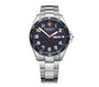 Victorinox Fieldforce 241851 Swiss quartz watch with blue dial, stainless steel case and bracelet, day-date display