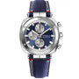 Michel Herbelin Newport Héritage Quartz Chronograph 42mm Blue Dial Stainless Steel Watch on Navy Cordura Strap Reference 35664AP25X