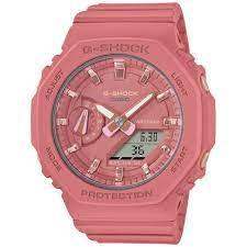 Casio Baby-G GMA-S2100-4A2ER coral pink octagonal quartz watch with resin strap and Carbon Core Guard case
