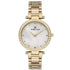 Daniel Klein DK.1.12788-2 women's quartz watch with crystal-set bezel, silver guilloché dial and gold-tone stainless steel bracelet