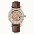 Ingersoll Herald I00401B automatic skeleton dial watch with rose gold PVD case and brown leather strap