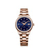Rotary Oxford LB05096/05 ladies quartz watch with blue diamond dial and rose gold PVD stainless steel bracelet
