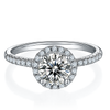 Round Cut Moissanite Ring