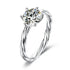 1.00ct round moissanite solitaire engagement ring in sterling silver with twisted rope band by Cassim and Co Johannesburg