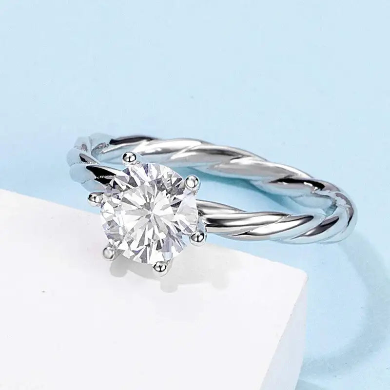 1ct Solitaire Moissanite Ring – MO35 - Cassim & Co South Africa