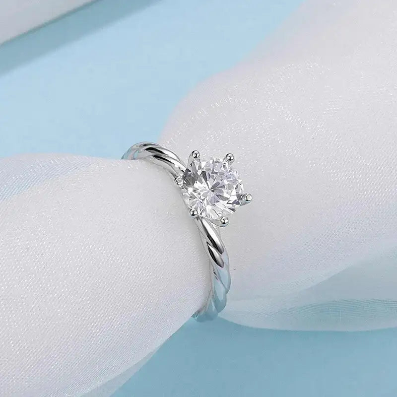 1ct Solitaire Moissanite Ring – MO35 - Cassim & Co South Africa