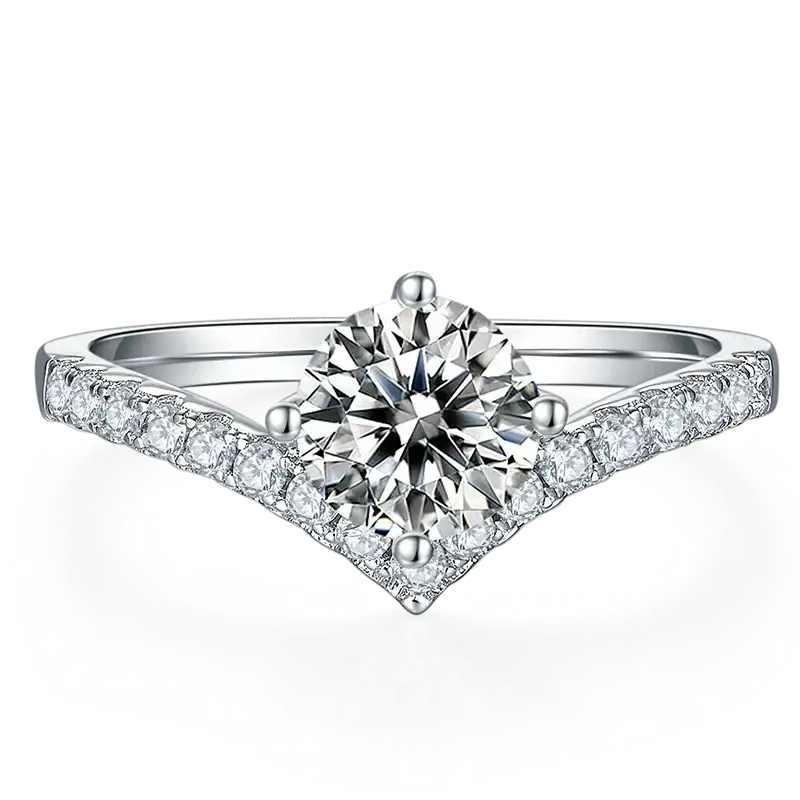 Silver Moissanite Ring – MO5 - Cassim & Co South Africa
