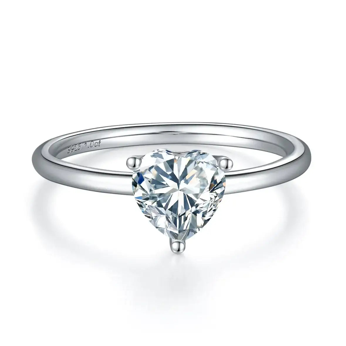 Heart-Shaped 1ct Solitaire Moissanite Ring – MO6 - Cassim & Co South Africa