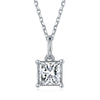 Princess Cut Moissanite Necklace.