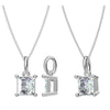 Princess Cut Moissanite Necklace.