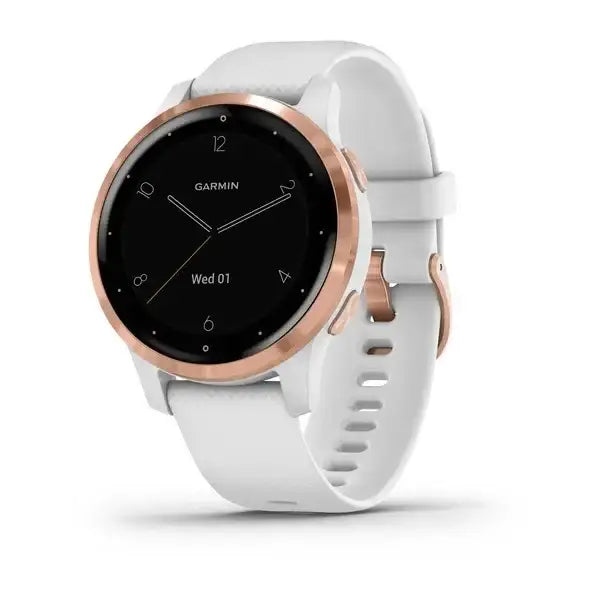 Garmin Vivoactive 4S White with Rose-Gold Hardware. - Cassim & Co South Africa