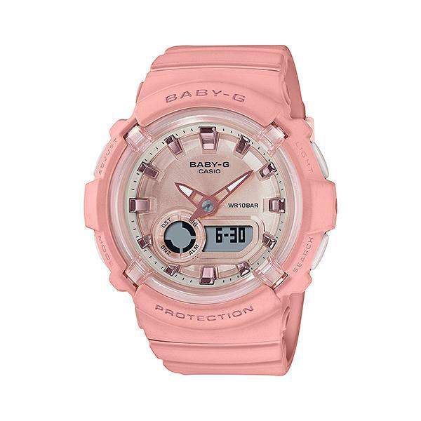 Casio Baby-G BGA-280-4ADR pink analogue-digital quartz watch with resin case and bracelet, shock resistant sports watch