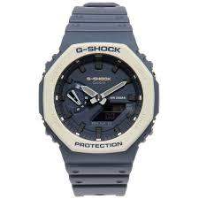 Casio G-Shock GA-2110ET-2ADR Carbon Core Guard grey dial earth tone resin strap watch front view