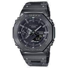 Casio G-Shock GM-B2100BD-1ADR full metal solar-powered watch in black ion-plated stainless steel with integrated bracelet