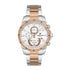 Daniel Klein Exclusive DK112995-3 Dual Time Watch with White Dial and Two-Tone Rose Gold Steel Bracelet