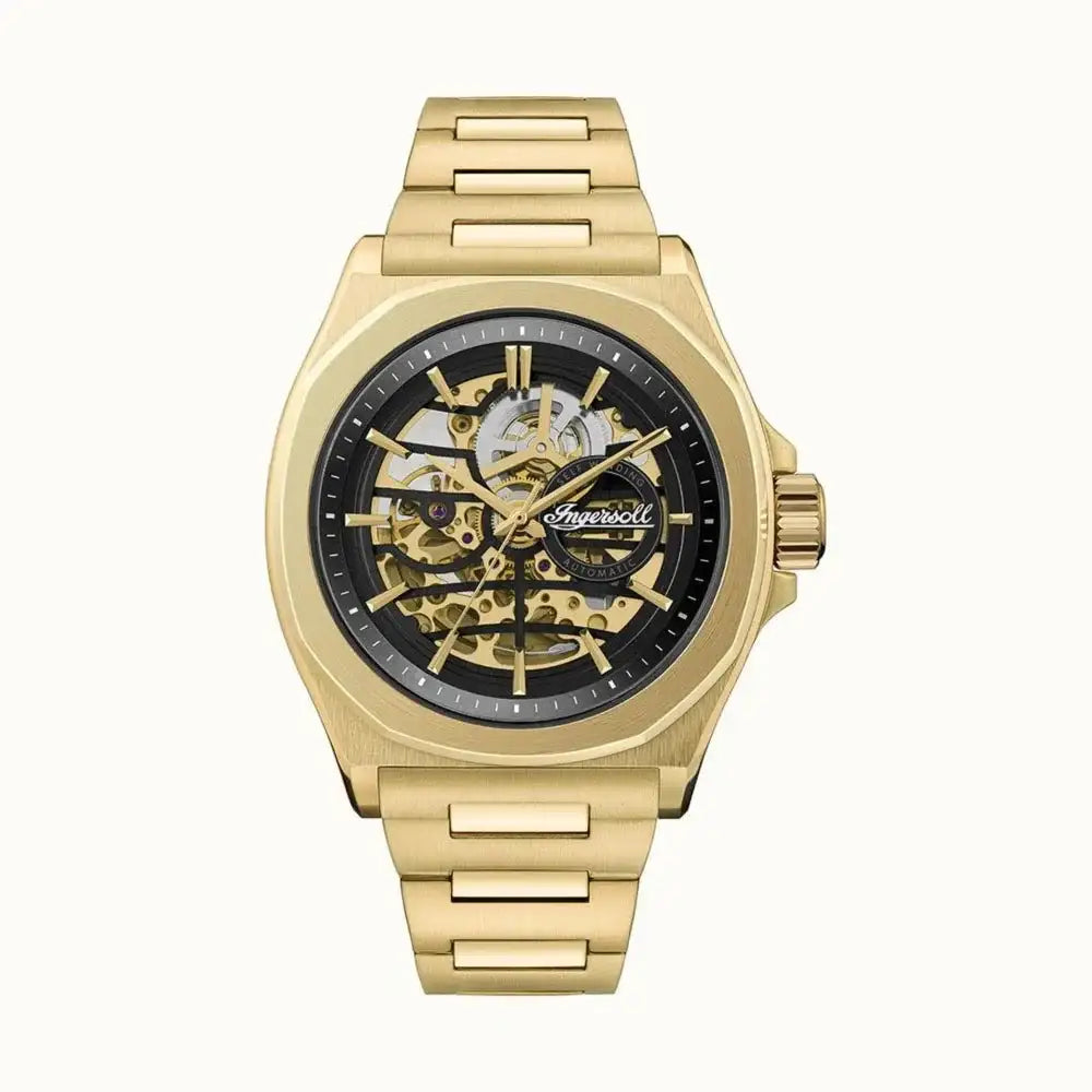 Ingersoll The Catalina Automatic Skeleton Dial Gold PVD Stainless Steel Mens Watch I09305