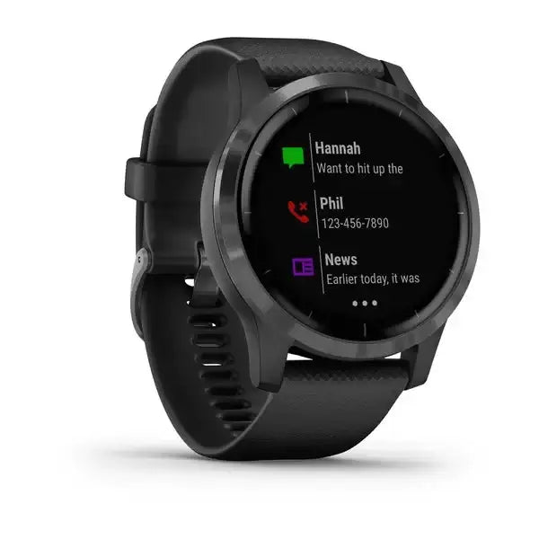 Garmin Vivoactive 4 Black with Slate Hardware - Cassim & Co South Africa