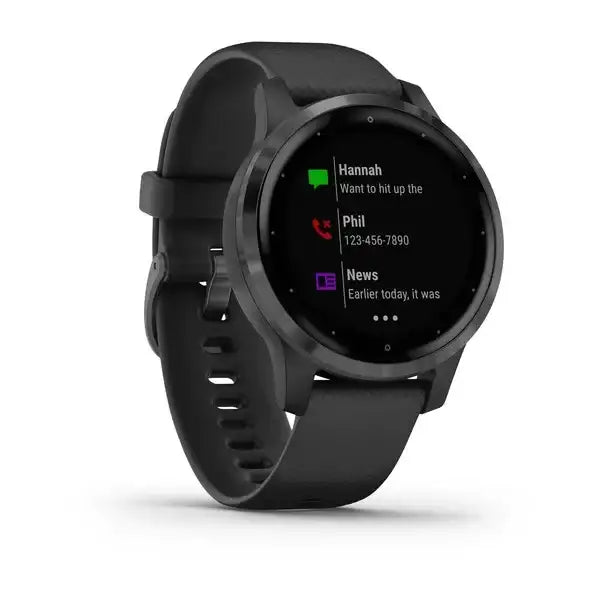 Garmin Vivoactive 4S Black with Slate Hardware. - Cassim & Co South Africa