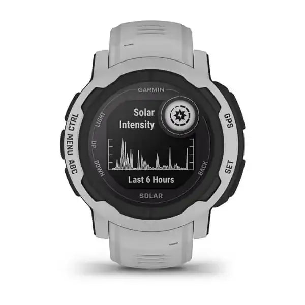 Garmin Instinct 2 Solar Mist Grey GPS Smartwatch 45mm with Solar Intensity Display and Rugged Polymer Case