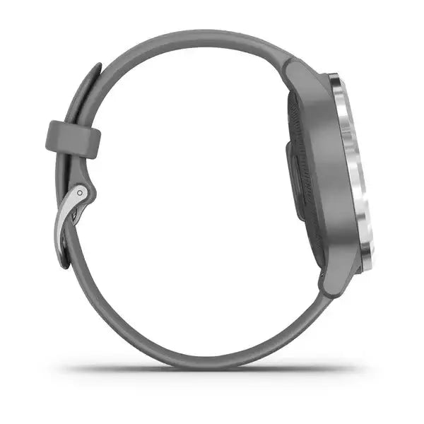 Garmin Vivoactive 4S Powder Grey with Silver Hardware - Cassim & Co South Africa