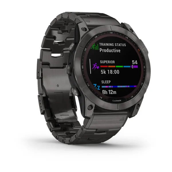 Garmin watch fenix 5 plus sapphire carbon grey titanium band sales