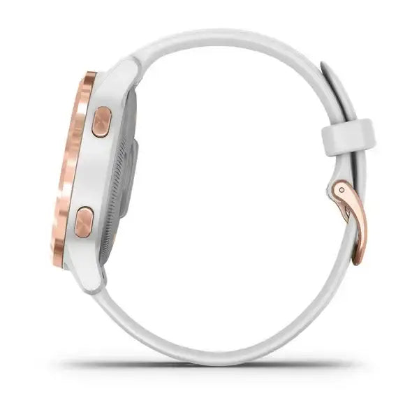 Garmin Vivoactive 4S White with Rose-Gold Hardware. - Cassim & Co South Africa